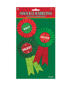 Ugly Sweater Contest Award Ribbon (3pk.)