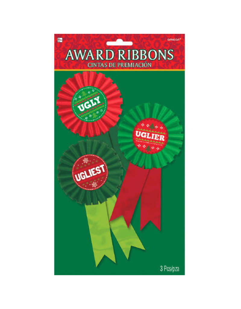 Ugly Sweater Contest Award Ribbon (3pk.)