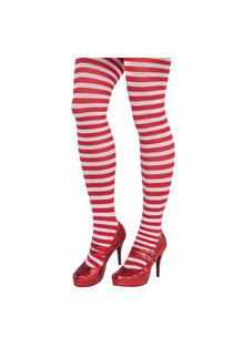 Adult Candy Stripe Christmas Stockings: Plus Size