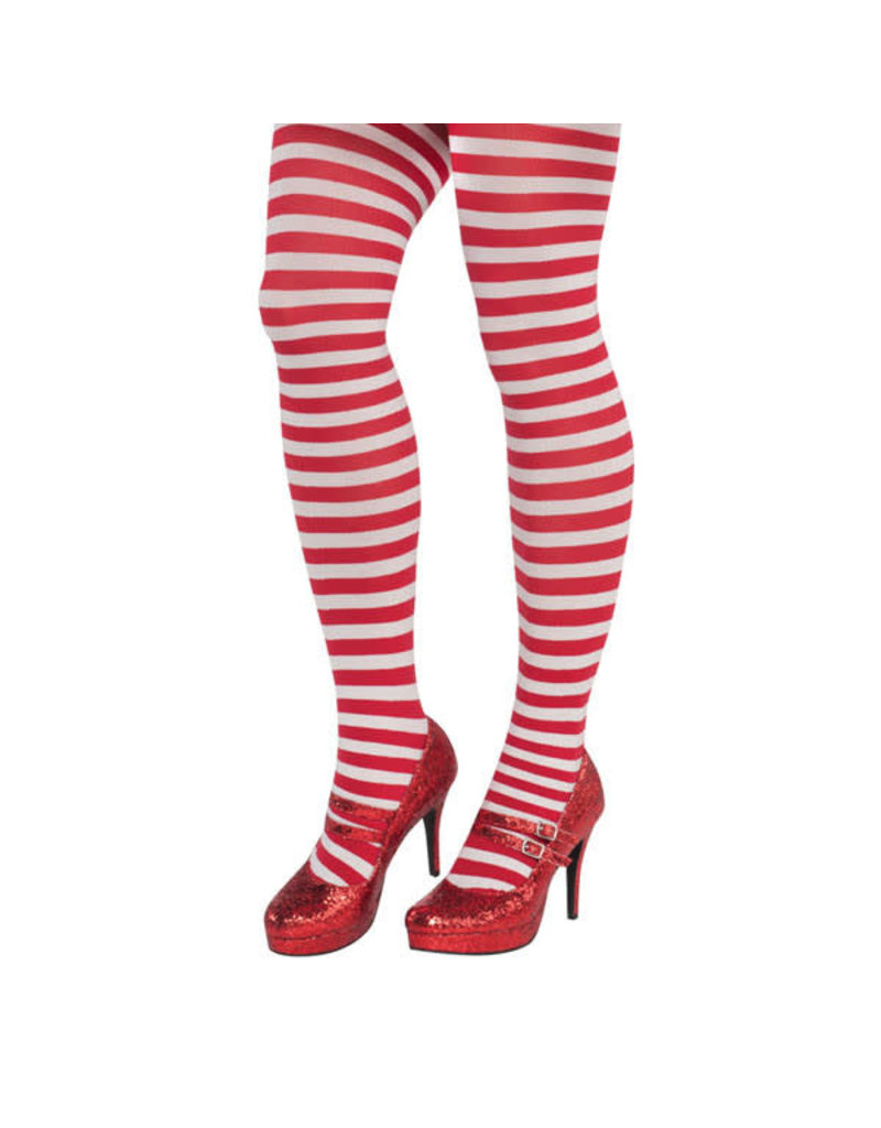 Adult Candy Stripe Christmas Stockings: Plus Size