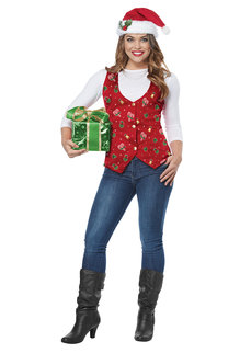 California Costumes Holiday Vest: Red