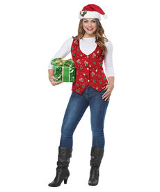 California Costumes Holiday Vest: Red