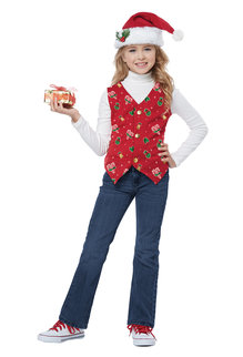 California Costumes Child's Holiday Vest: Red