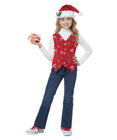 California Costumes Child's Holiday Vest: Red