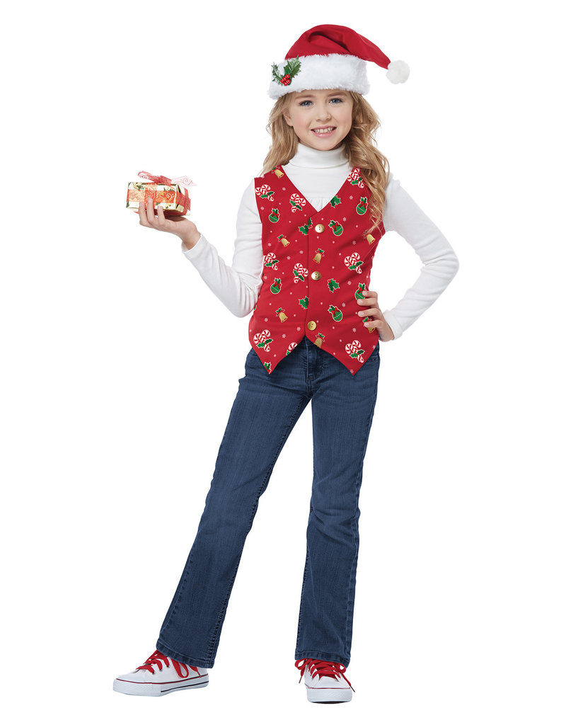 California Costumes Child's Holiday Vest: Red
