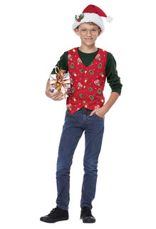 California Costumes Child's Holiday Vest: Red