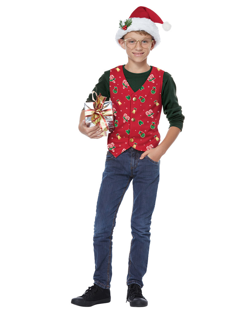 California Costumes Child's Holiday Vest: Red