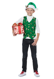 California Costumes Child's Holiday Vest: Green