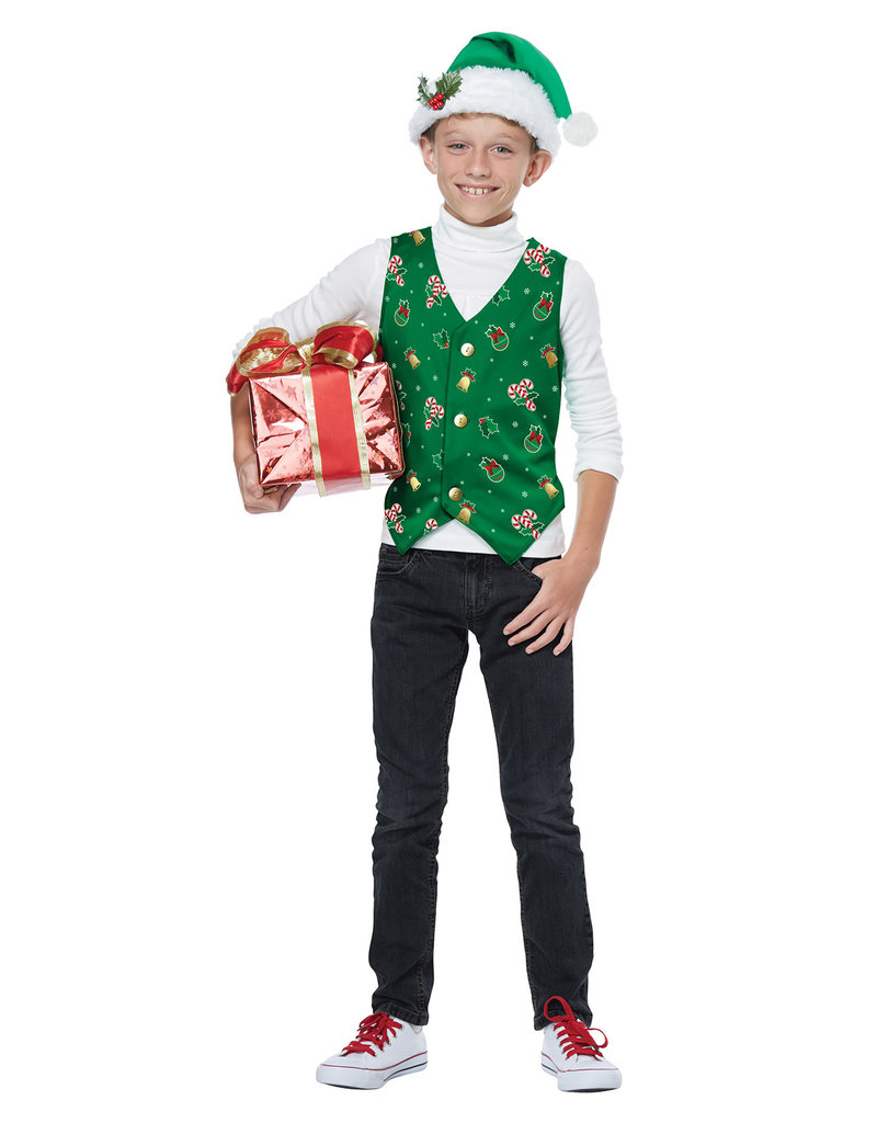 California Costumes Child's Holiday Vest: Green