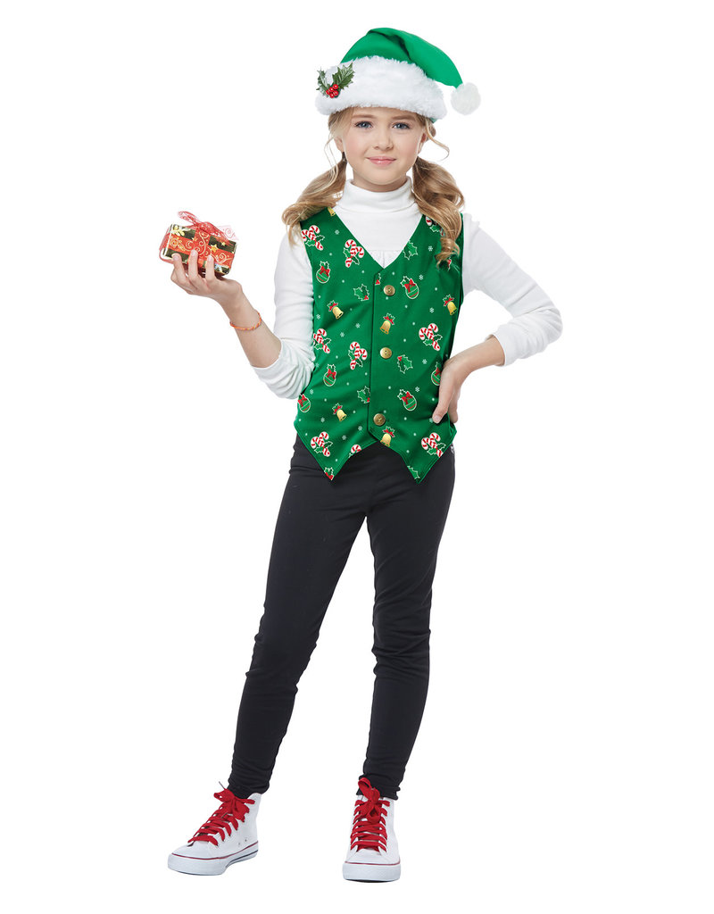 California Costumes Child's Holiday Vest: Green