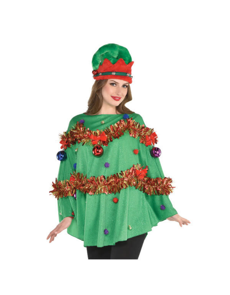 Christmas Tinsel Poncho: Adult