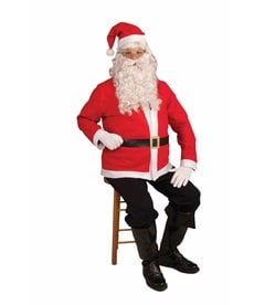 Adult Santa Jacket Set With Belt & Hat