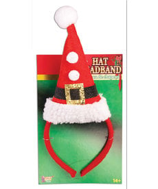 Santa Hat w/ Pom Pom Headband