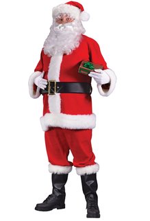 Fun World Costumes Flannel Promo Santa Suit
