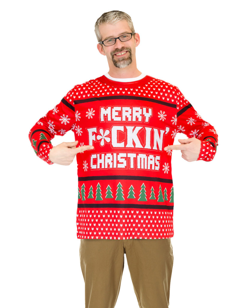 Christmas Sweater Tee: Merry F*ckin' Christmas