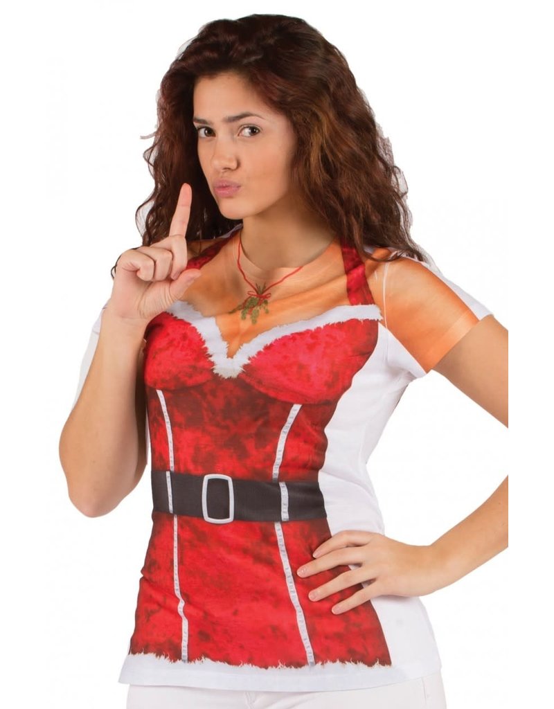 Ladies' Christmas Sweater Tee: Sexy Santa