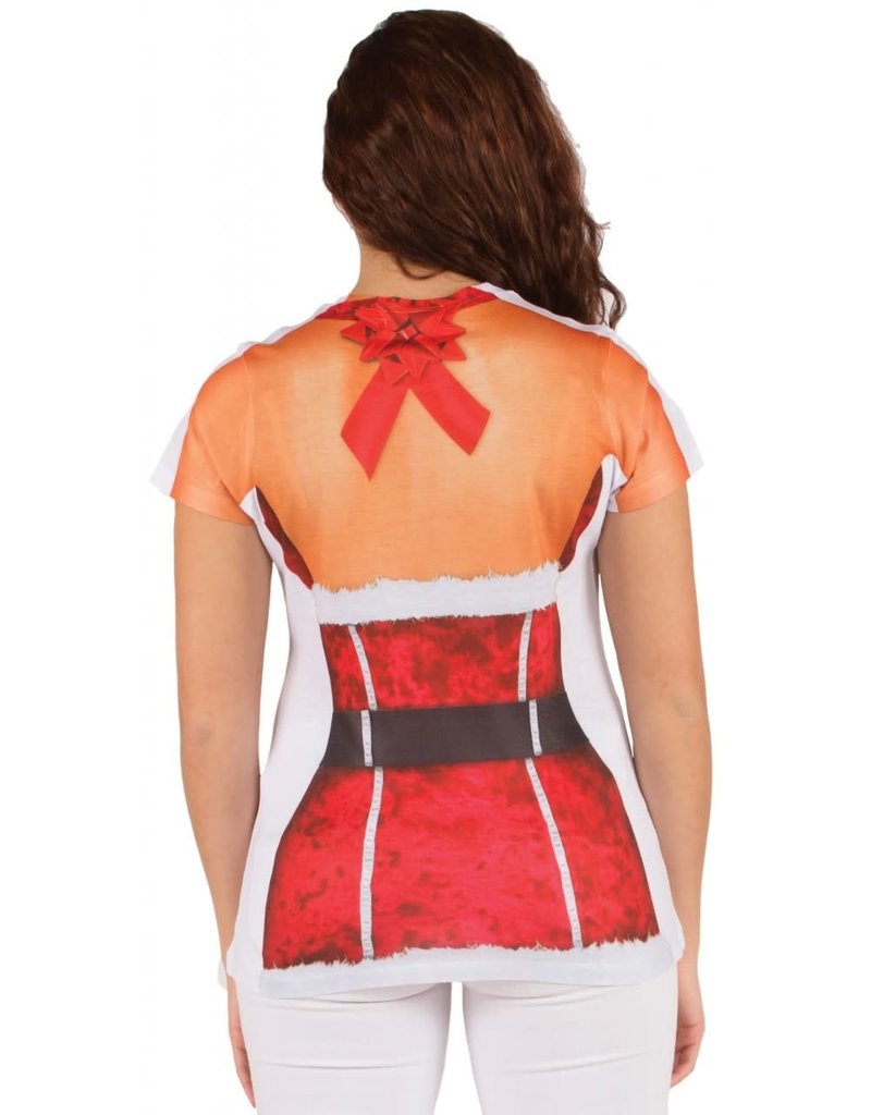 Ladies' Christmas Sweater Tee: Sexy Santa