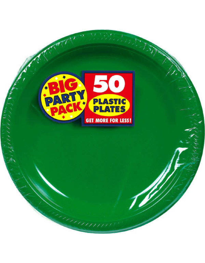 Amscan 10" Plates: Green (50ct.)