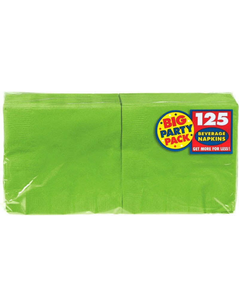 Beverage Napkins (125 ct) - Lime Green