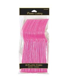 Amscan Forks - Bright Pink (20ct.)