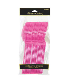 Amscan Spoons - Bright Pink (20ct.)