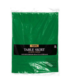 Plastic Table Skirt - Green