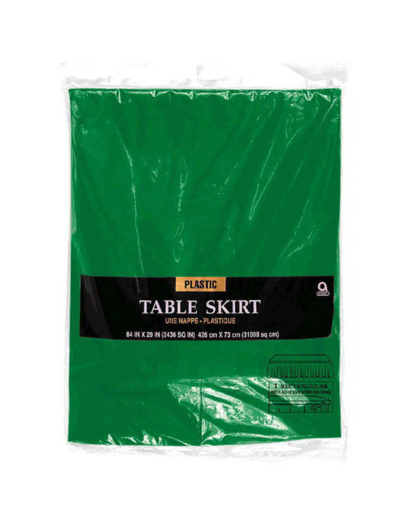 Plastic Table Skirt - Green