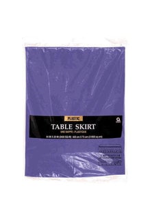 Plastic Table Skirt - Purple