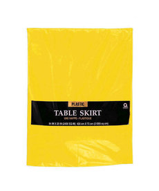 Amscan Plastic Table Skirt - Yellow