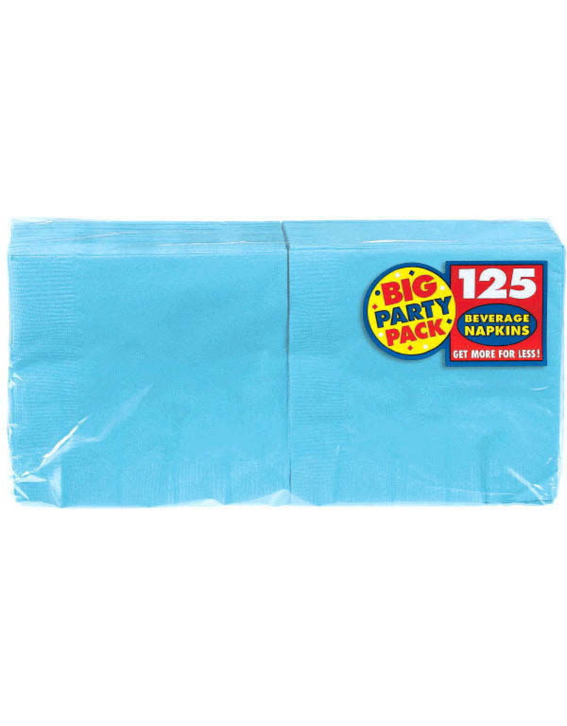 Beverage Napkins - Caribbean Blue (125ct.)