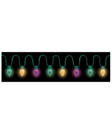 Amscan 16' Mardi Gras Large String Lights: Purple/Green/Gold