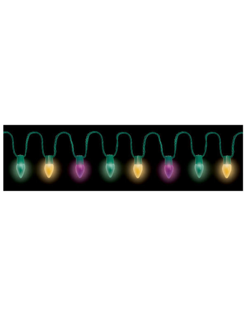 Amscan 16' Mardi Gras Large String Lights: PGG