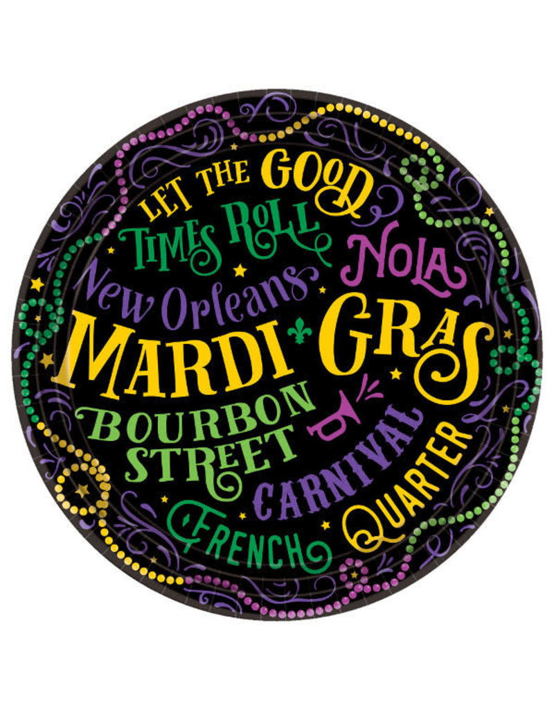 9" Plates: Mardi Gras (60pk.)