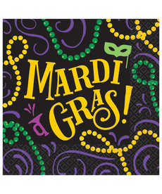 Beverage Napkins: Mardi Gras (125pk.)