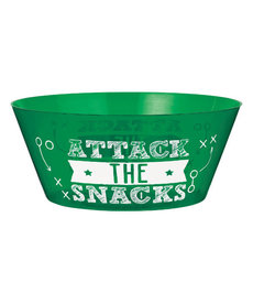 Large Football Serving Bowl: "Attack The Snacks"
