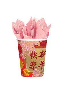 9oz. Cups: Chinese New Year - Blessing Cups (8ct.)