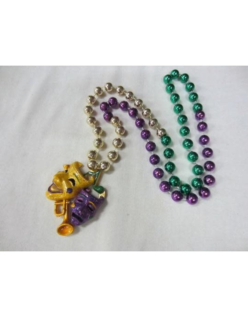 Specialty Beads: Comedy Tragedy w/ Glitter Trumpet