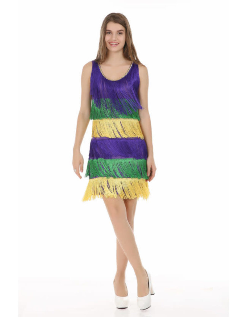 Mardi Gras Fringe Dress