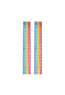 6 Row Fringe Earrings: Rainbow