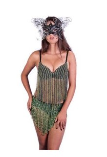 Bra: Mardi Gras w/ Hanging Strands
