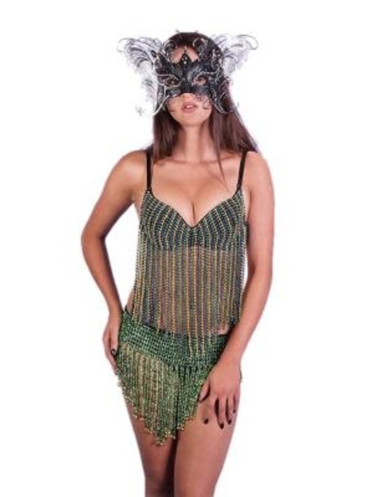 Bra: Mardi Gras w/ Hanging Strands