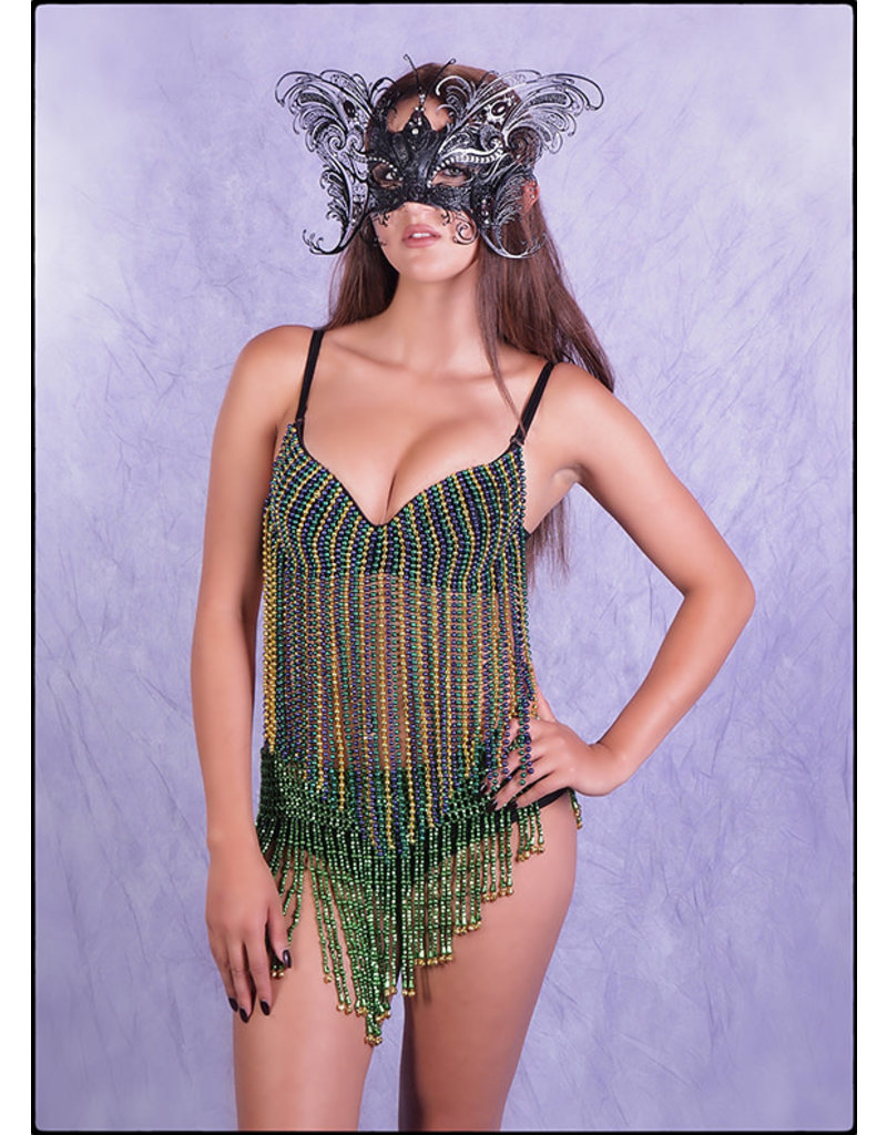 Bra: Mardi Gras w/ Hanging Strands