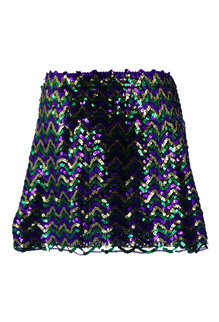 Sequin Skirt: Mardi Gras - O/S