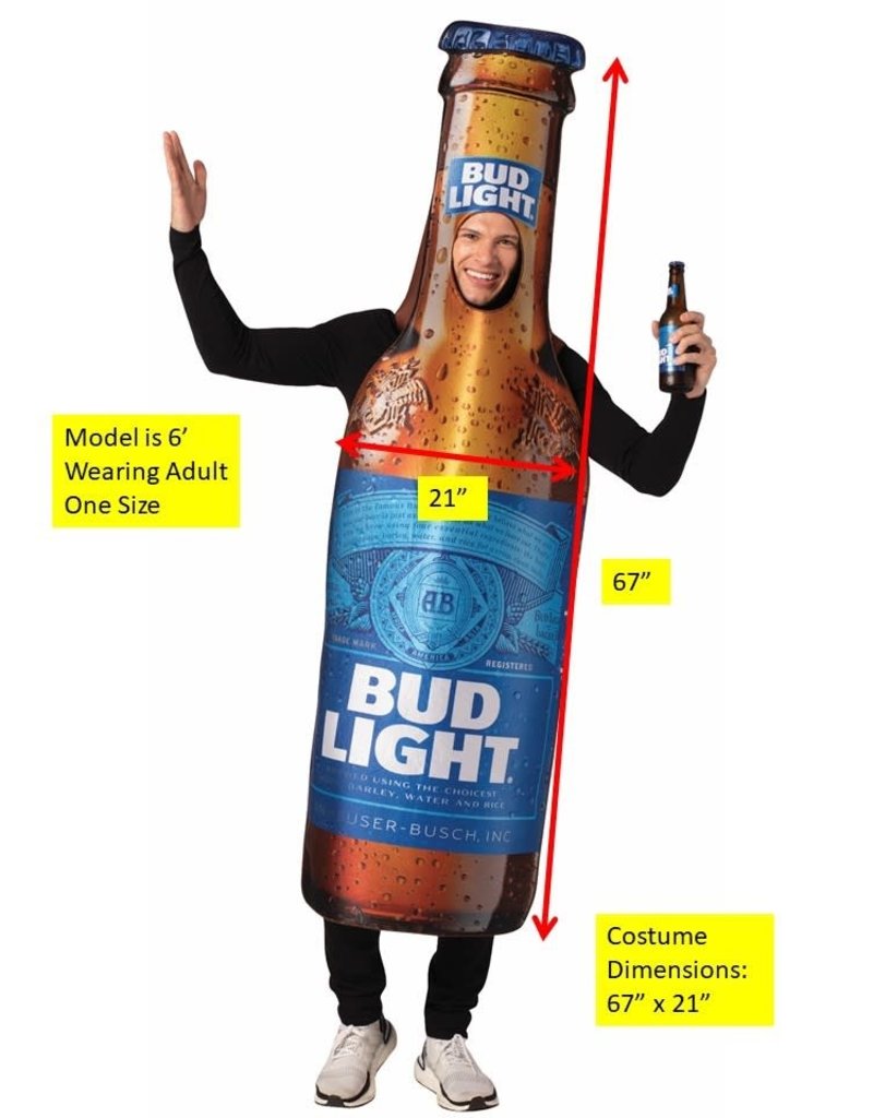 Adult Bud Light Beer Bottle Costume