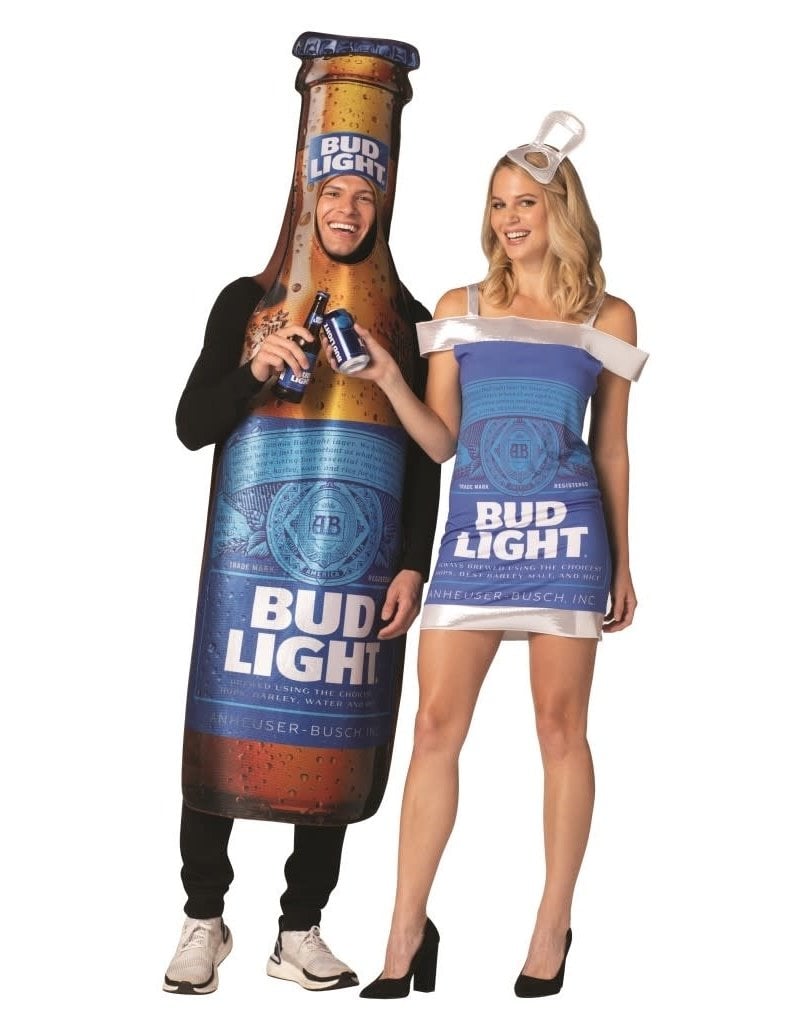 Adult Bud Light Beer Can Dress Costume