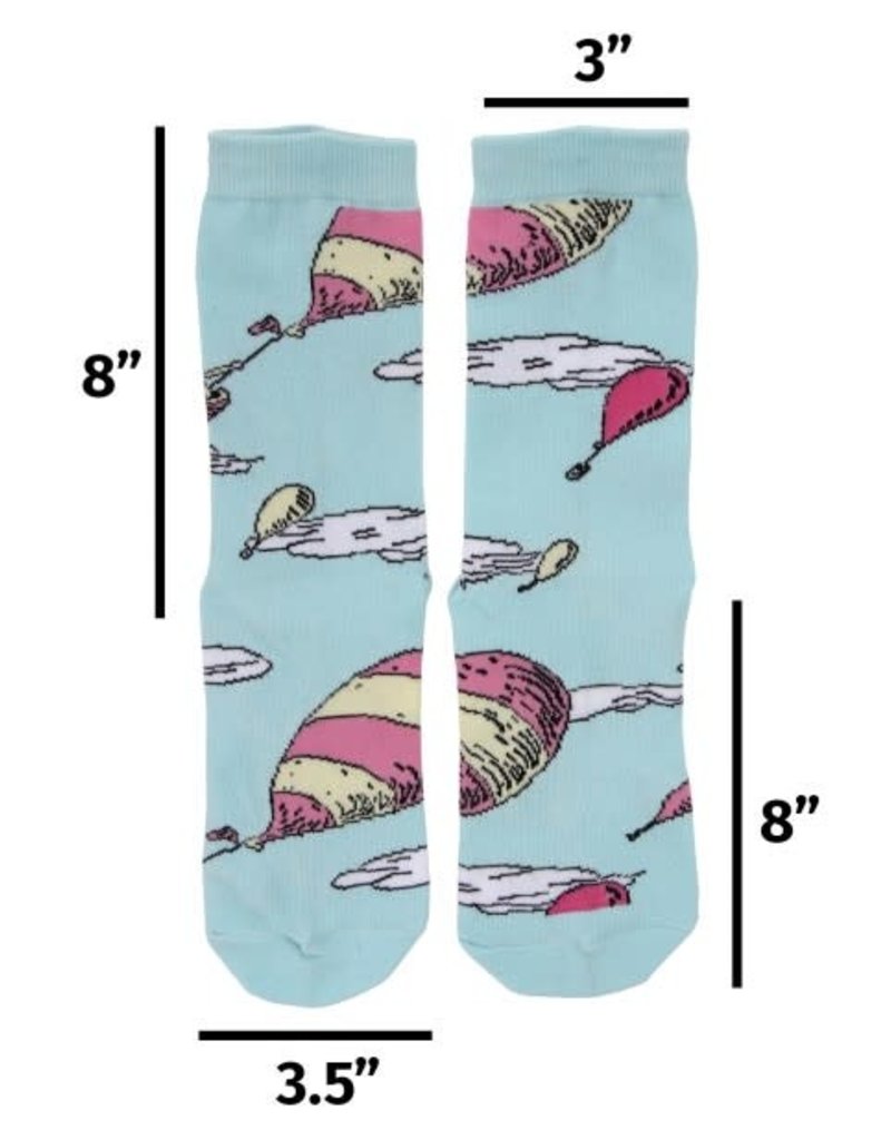 elope Dr. Seuss Oh the Places You'll Go! Crew Socks: Adult