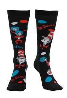 elope Dr. Seuss The Cat In The Hat Pattern Socks: Adult