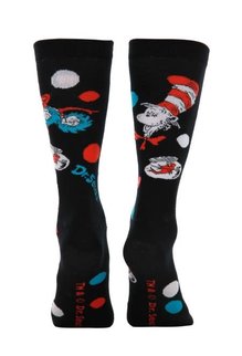 elope Dr. Seuss The Cat In The Hat Pattern Socks: Adult
