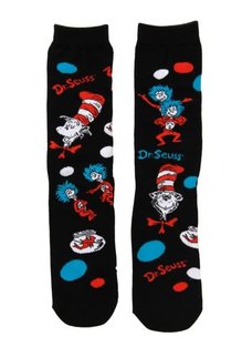 elope Dr. Seuss The Cat In The Hat Pattern Socks: Adult