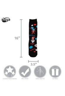 elope Dr. Seuss The Cat In The Hat Pattern Socks: Adult